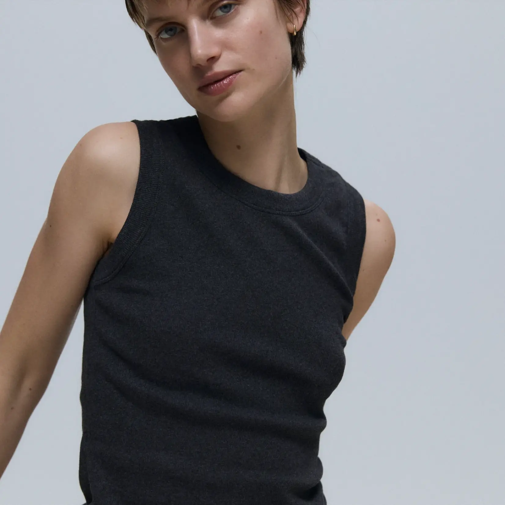 Neeve Neeve The Rania Top | Dark Grey Melange