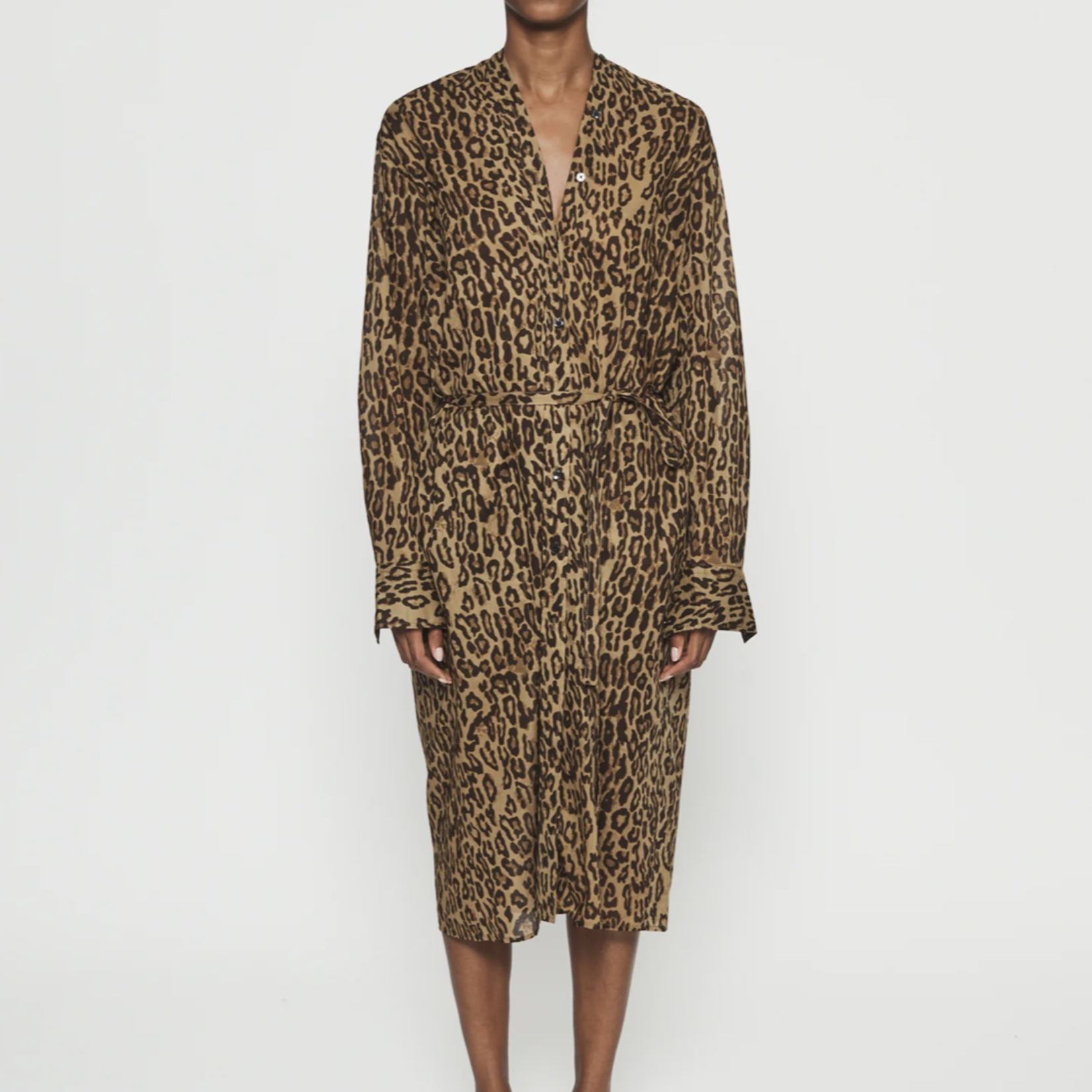 6397 Collarless Shirtdress | Leopard