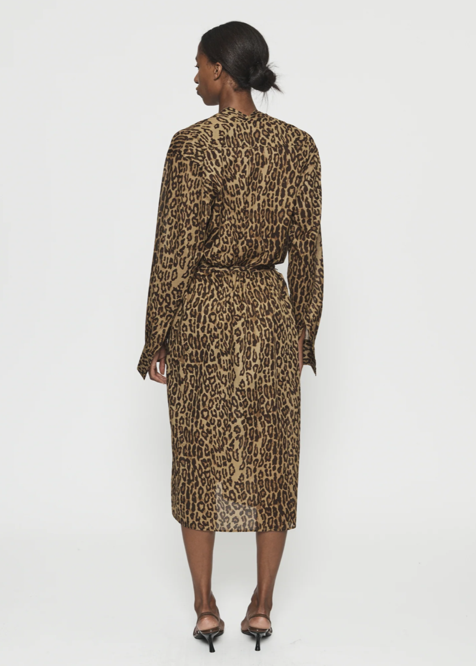 6397 Collarless Shirtdress | Leopard