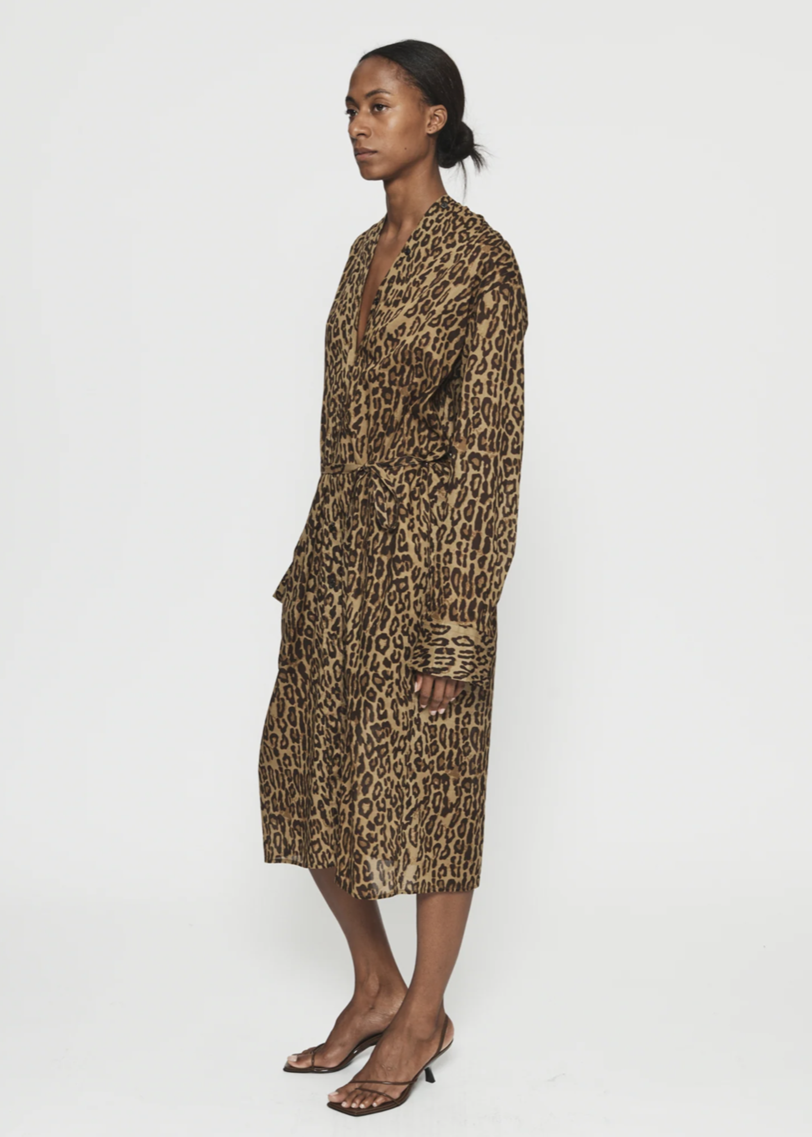 6397 Collarless Shirtdress | Leopard