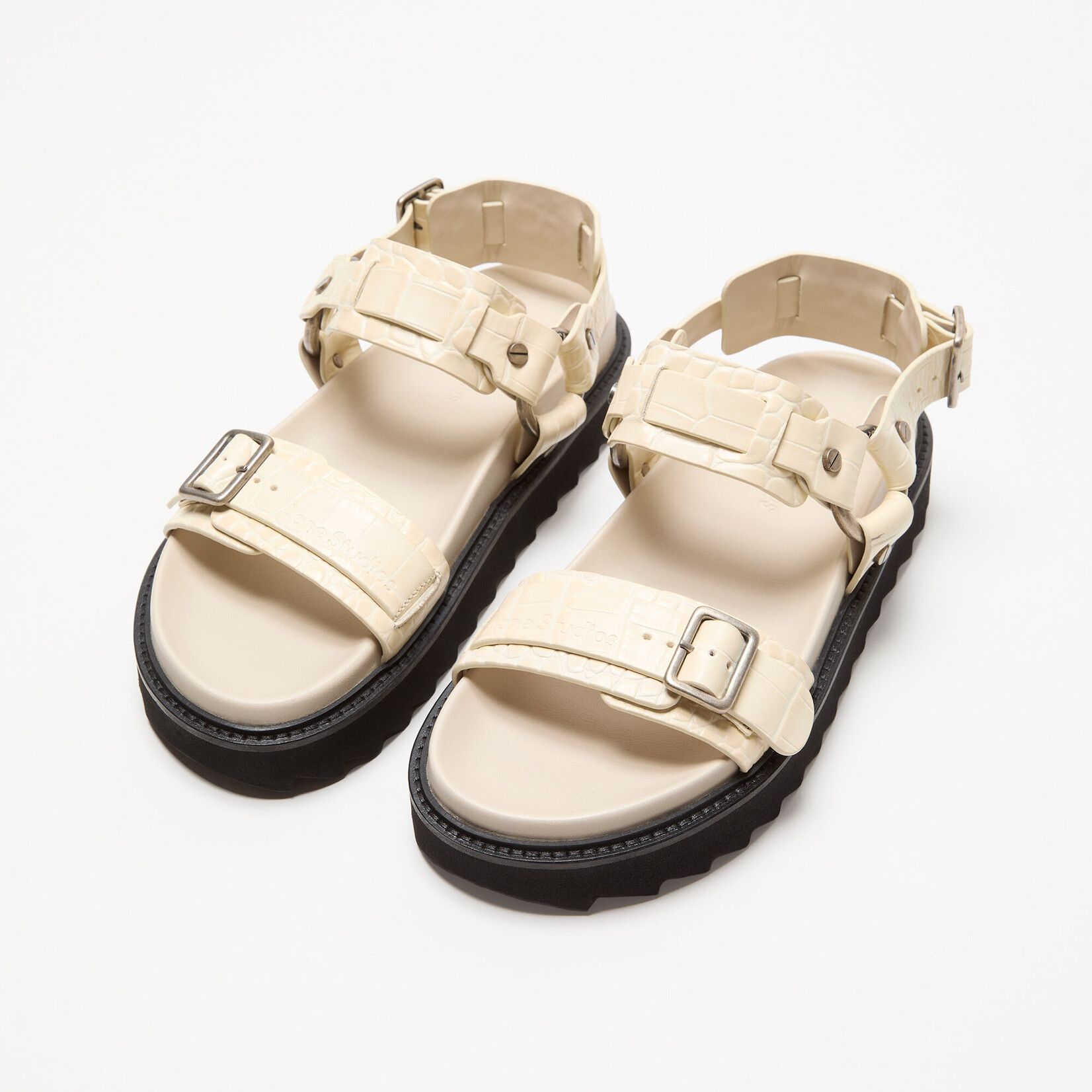 ACNE STUDIOS Acne Studios Leather Buckle Sandal | Beige