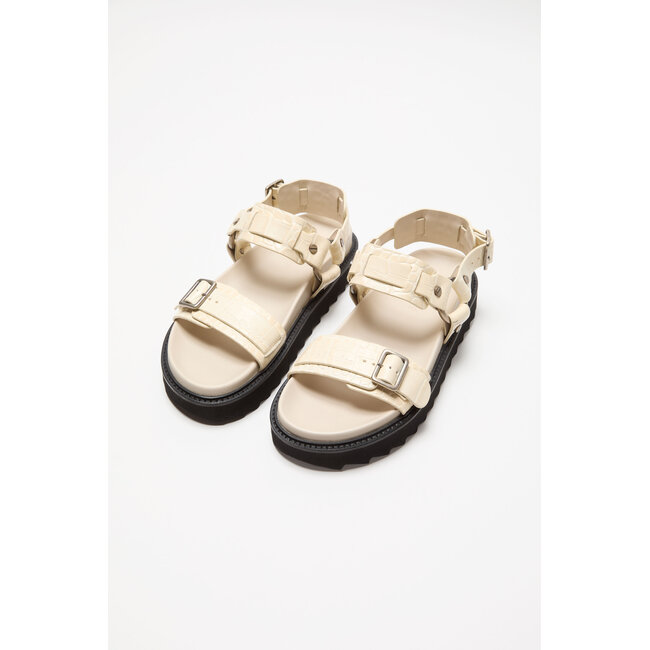 ACNE STUDIOS Acne Studios Leather Buckle Sandal | Beige