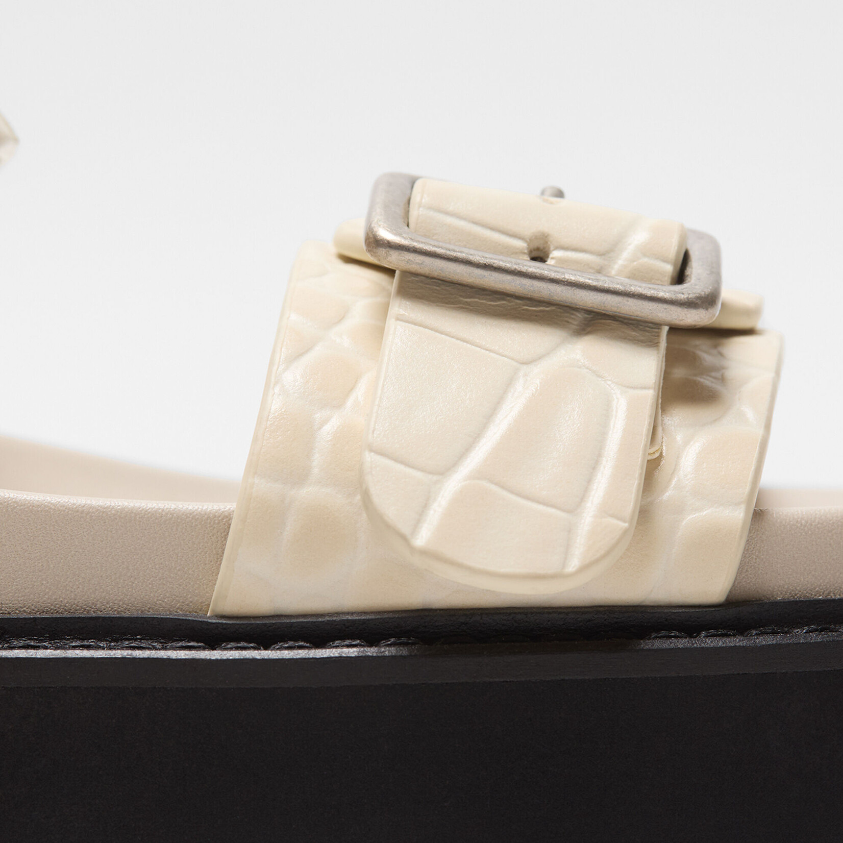 ACNE STUDIOS Acne Studios Leather Buckle Sandal | Beige