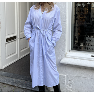 6397 Collarless Shirtdress | Blue Check