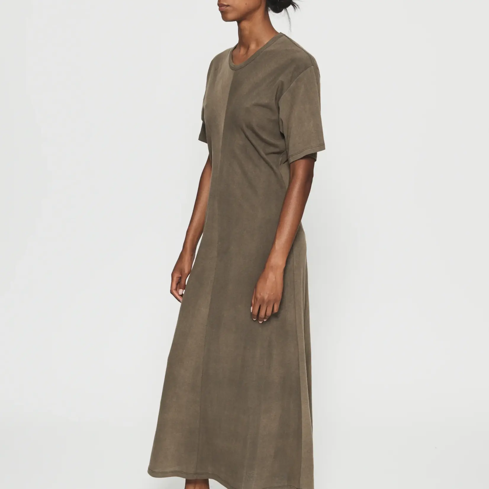 6397 Sunbleached Draped Dress | Army