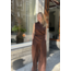 Christian Wijnants Wide Leg Pleat Pants with Back Zip | Mahogany