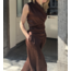 Christian Wijnants Wide Leg Pleat Pants with Back Zip | Mahogany