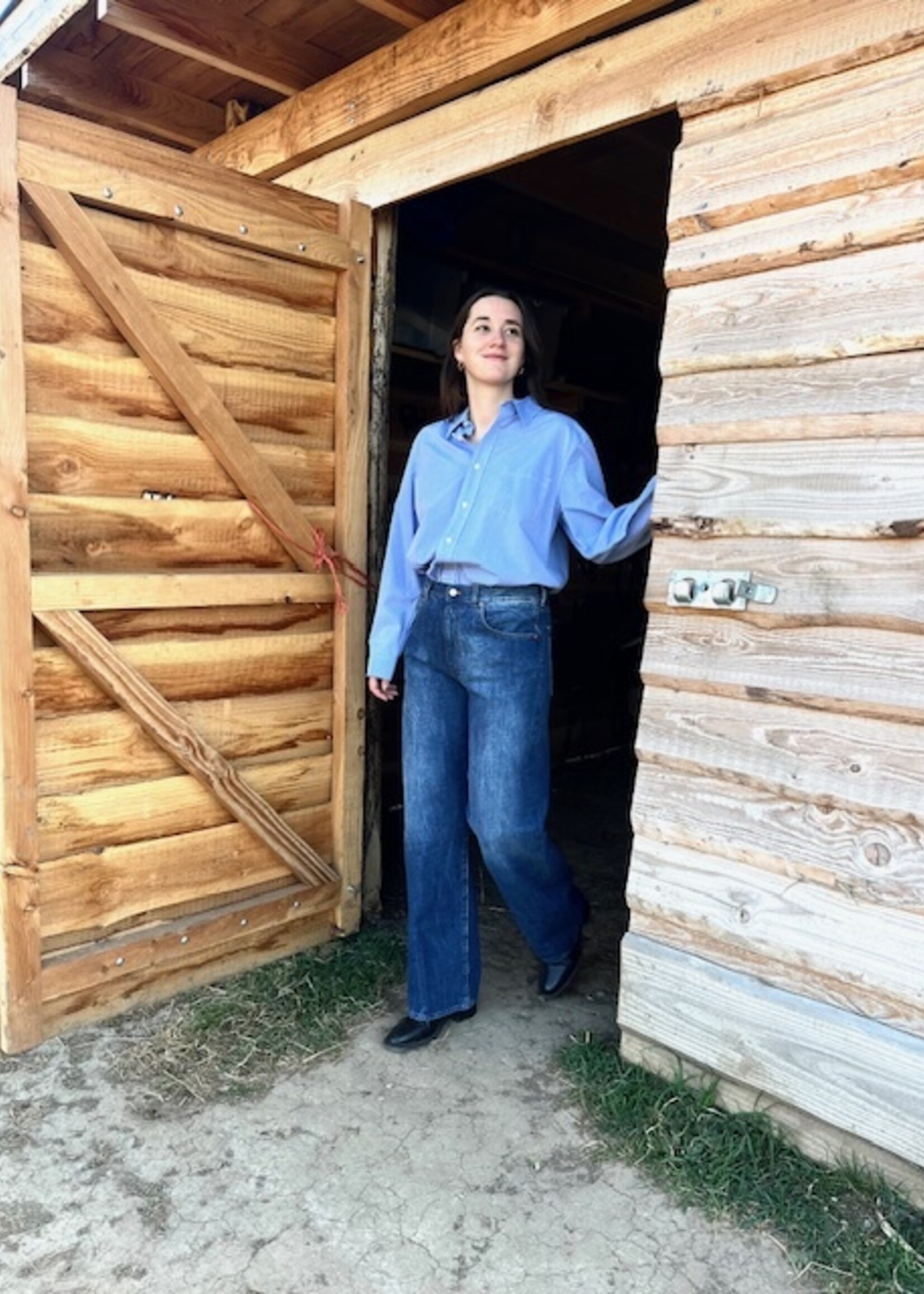DENIMIST Denimist Boyfriend shirt,bright blue