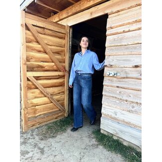 DENIMIST Denimist Boyfriend shirt,bright blue