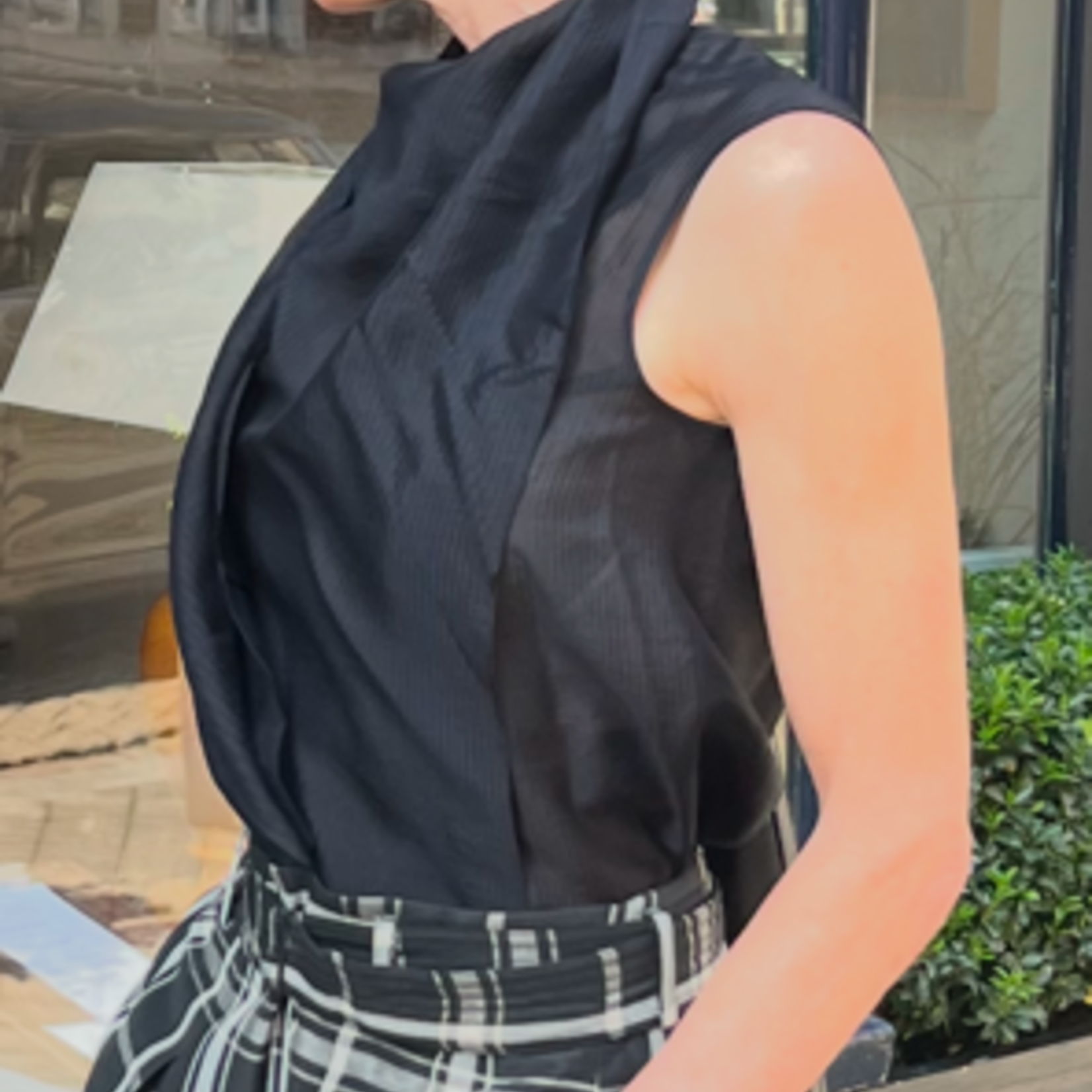 CHRISTIAN WIJNANTS Christian Wijnants toru sleeveless top ,black stripe