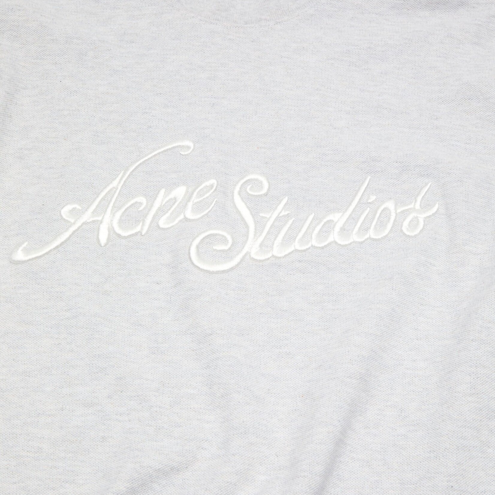 ACNE STUDIOS Acne studios embroided logo tee,pale grey melange