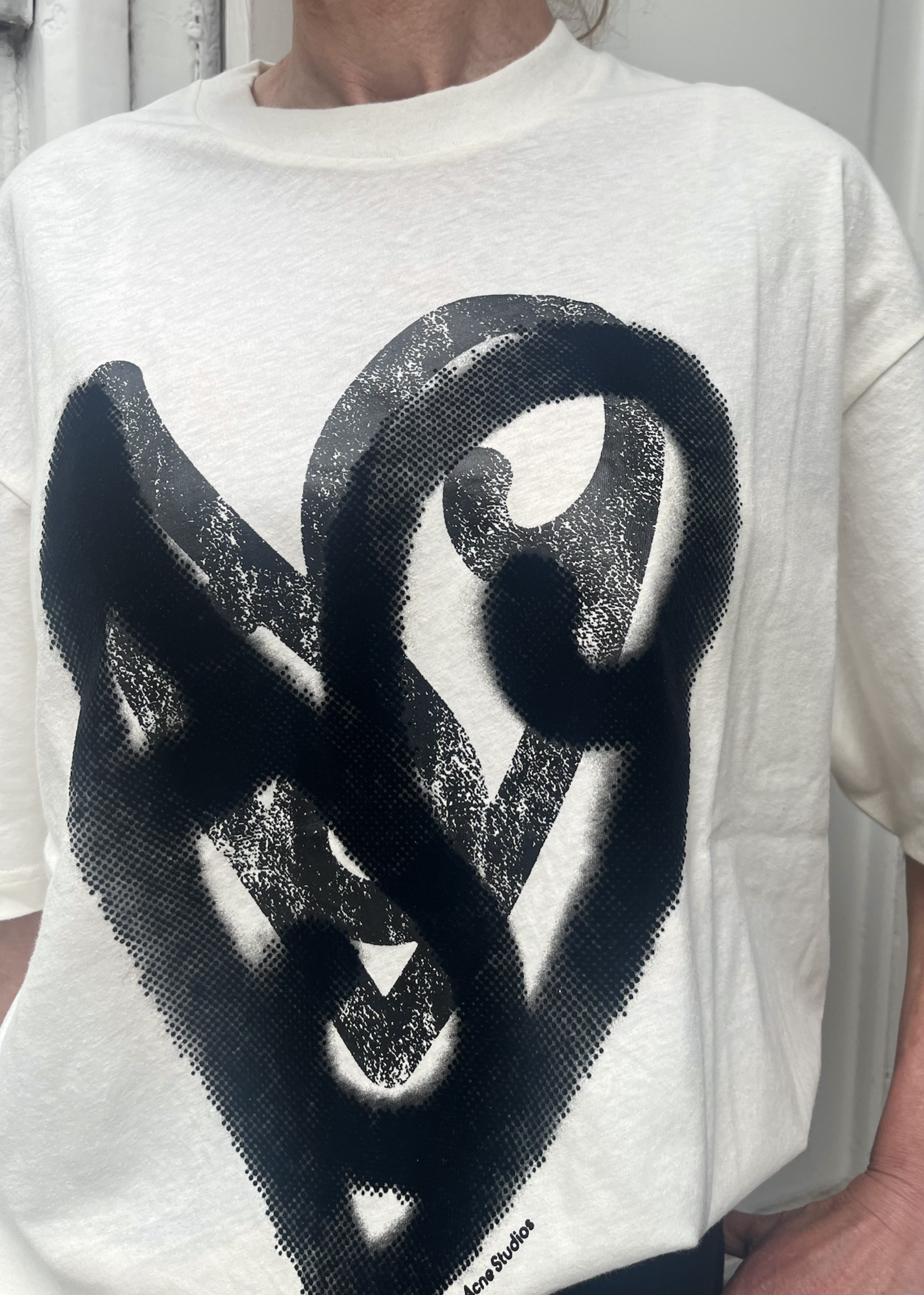 ACNE STUDIOS Acne studios logo tee, relaxed fit ,white