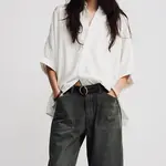 DENIMIST Denimist Boxy Cuffed Shirt | White