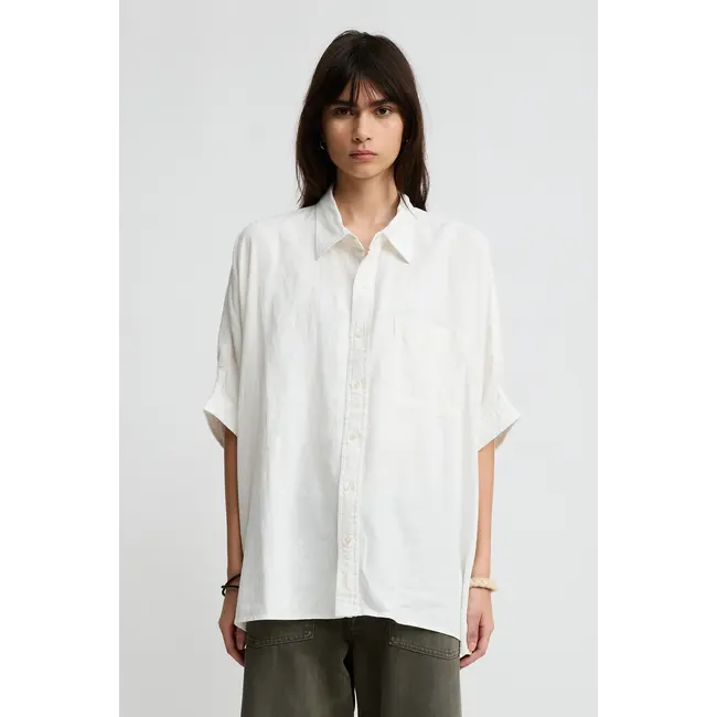 Denimist Boxy Cuffed Shirt | White