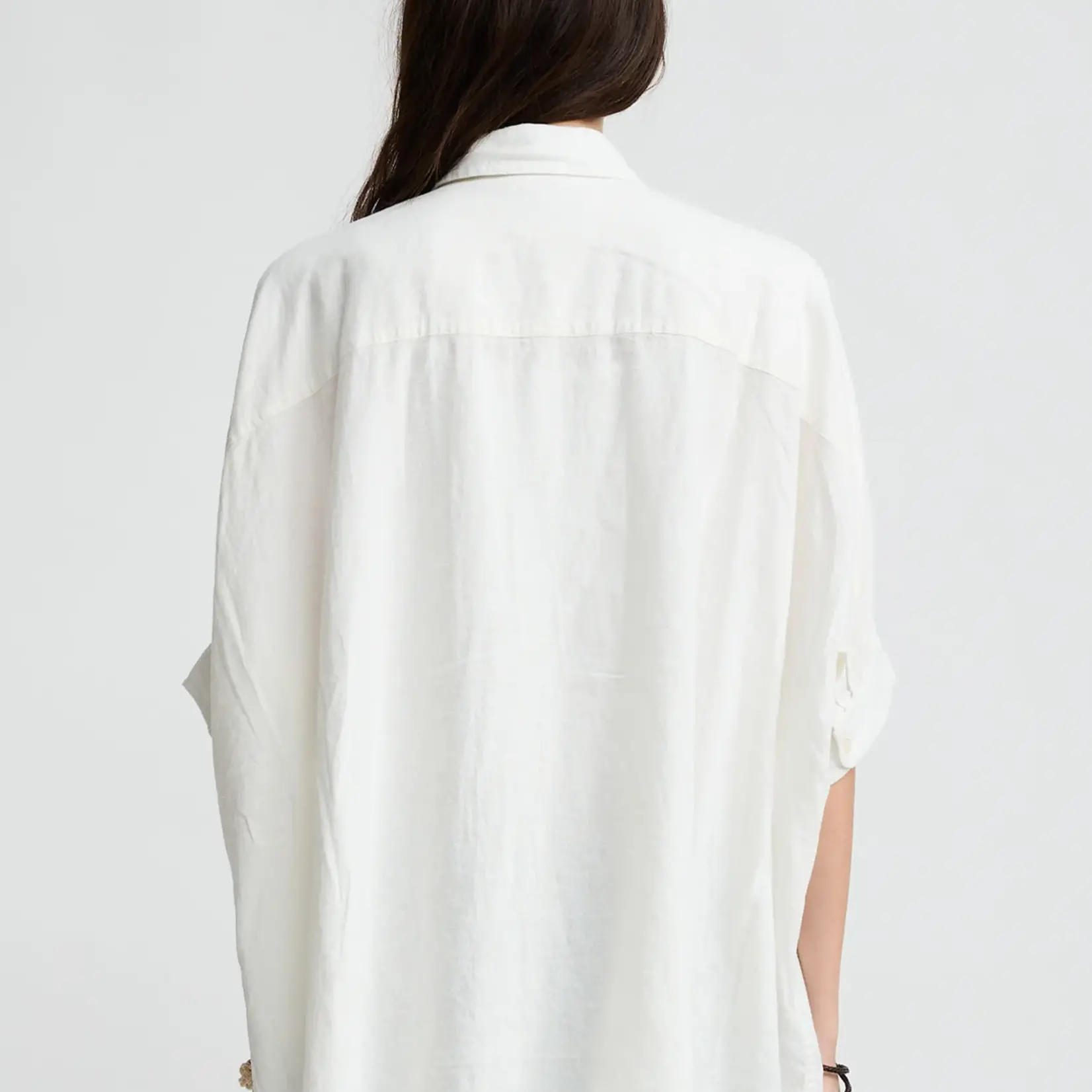 DENIMIST Denimist Boxy Cuffed Shirt | White