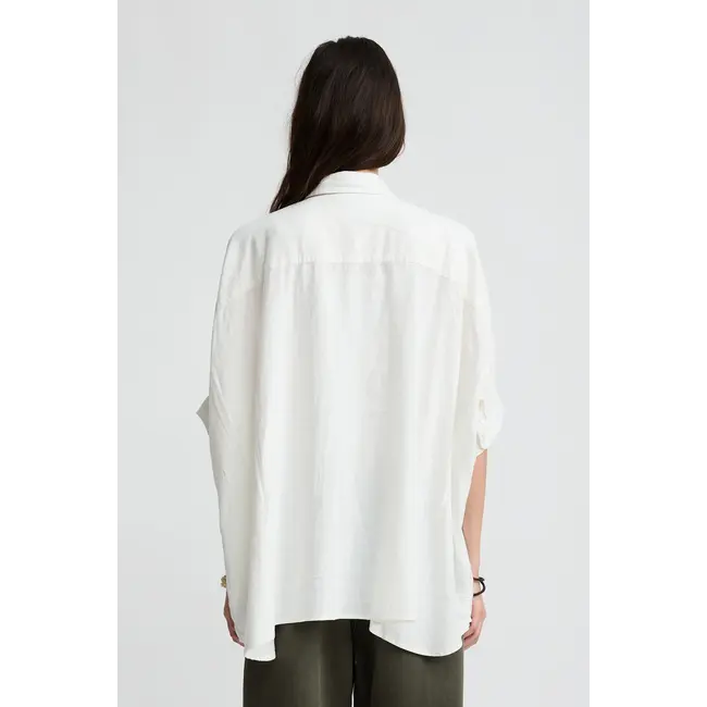 Denimist Boxy Cuffed Shirt | White