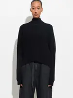 CHRISTIAN WIJNANTS Kasplya Plisse Rib Sweater with Drop Shoulders | Black