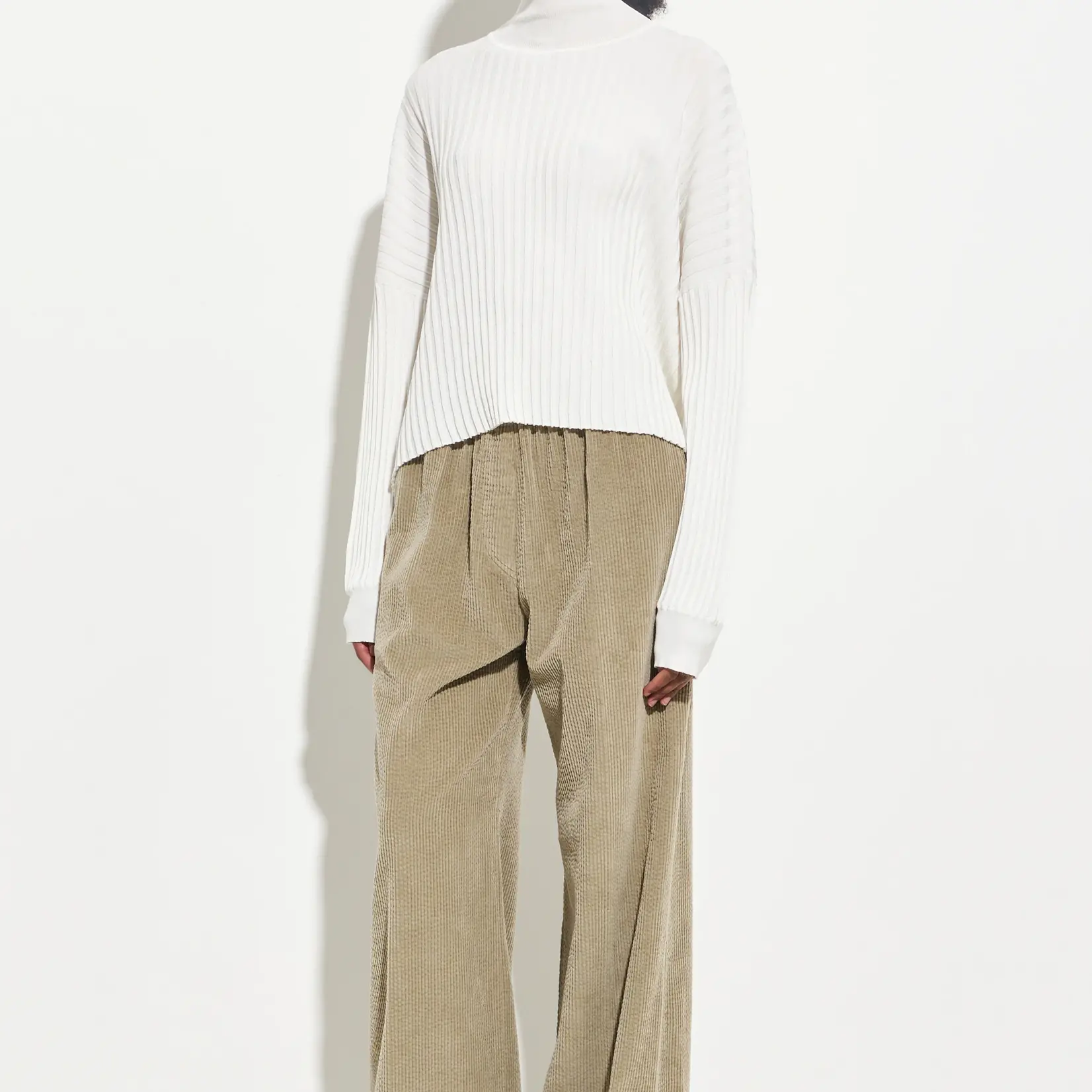 CHRISTIAN WIJNANTS Padola Garment Dyed Wide Corduroy Pants | Sage