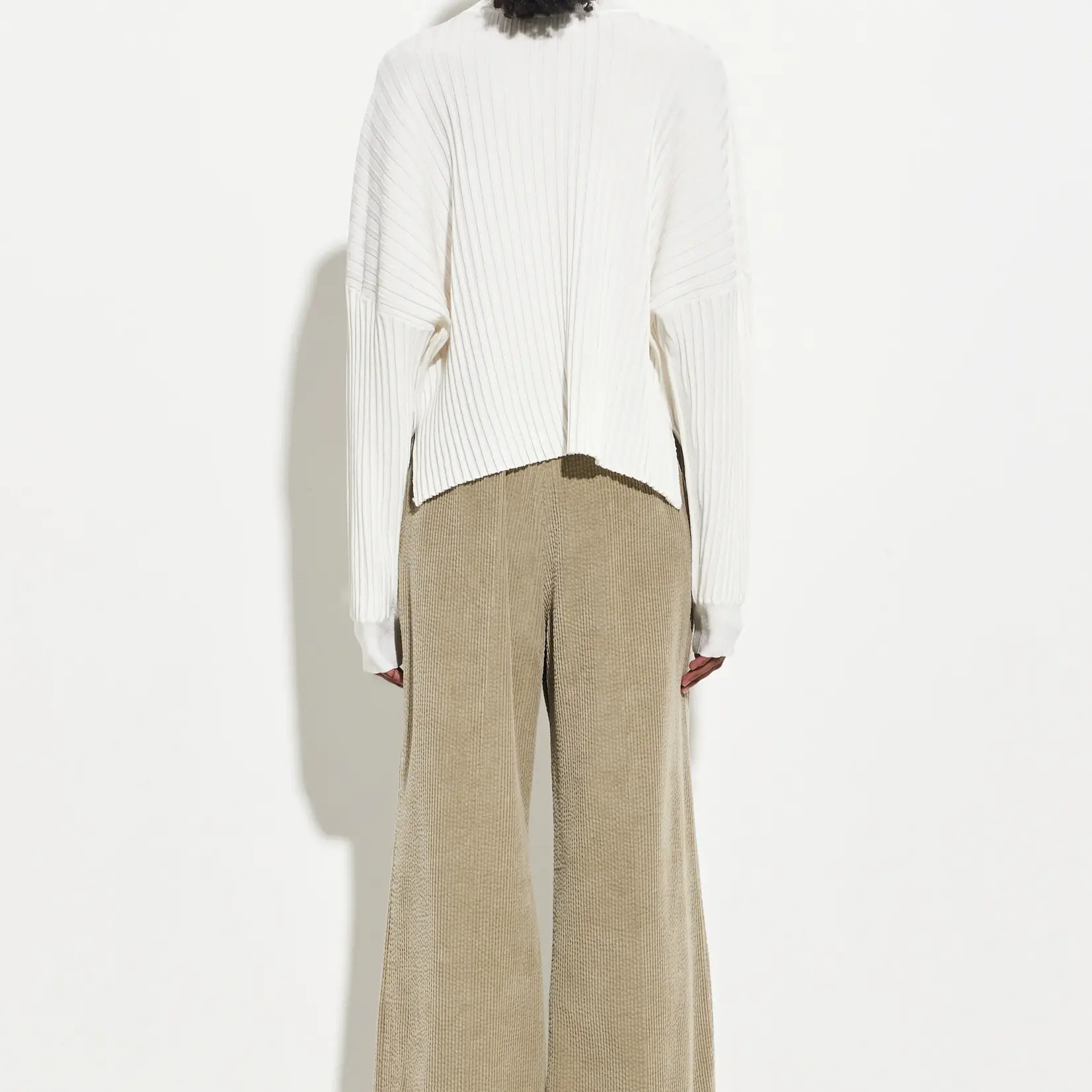 CHRISTIAN WIJNANTS Padola Garment Dyed Wide Corduroy Pants | Sage
