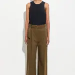 CHRISTIAN WIJNANTS Christian Wijnants paradisa garment dyed pleated trousers with belt,olive
