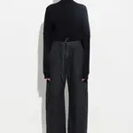 CHRISTIAN WIJNANTS Christian Wijnants pioni wideleg denim with black seam and draw string,black denim