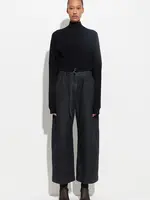 CHRISTIAN WIJNANTS Christian Wijnants pioni wideleg denim with black seam and draw string,black denim