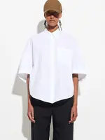 CHRISTIAN WIJNANTS Christian Wijnants tialle cropped puff sleeve shirt ,white