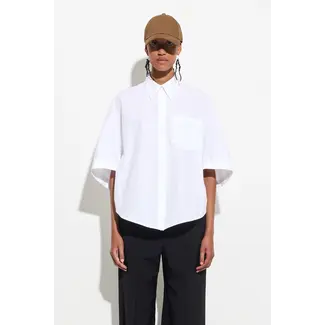 CHRISTIAN WIJNANTS Christian Wijnants Tialle Cropped Puff Sleeve Shirt | White