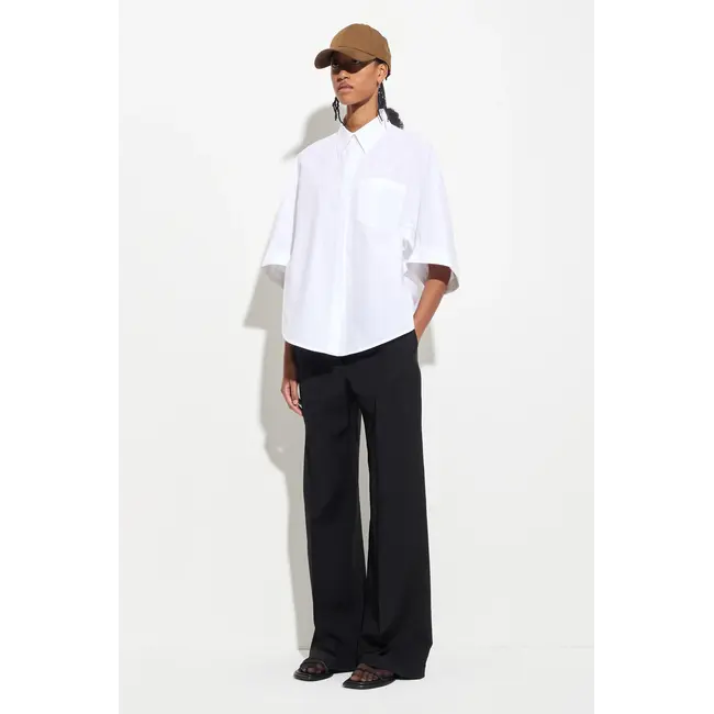 CHRISTIAN WIJNANTS Christian Wijnants Tialle Cropped Puff Sleeve Shirt | White