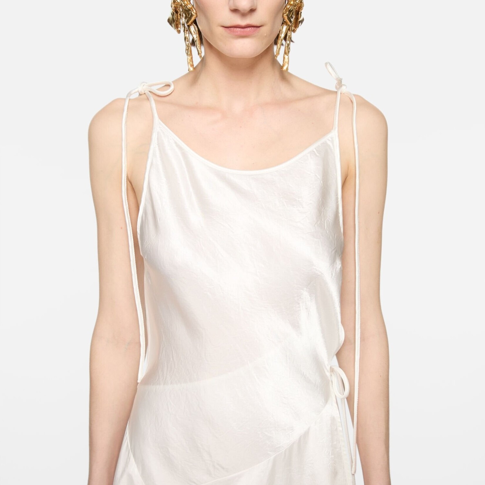 ACNE STUDIOS Acne studios satin lace dress ,white