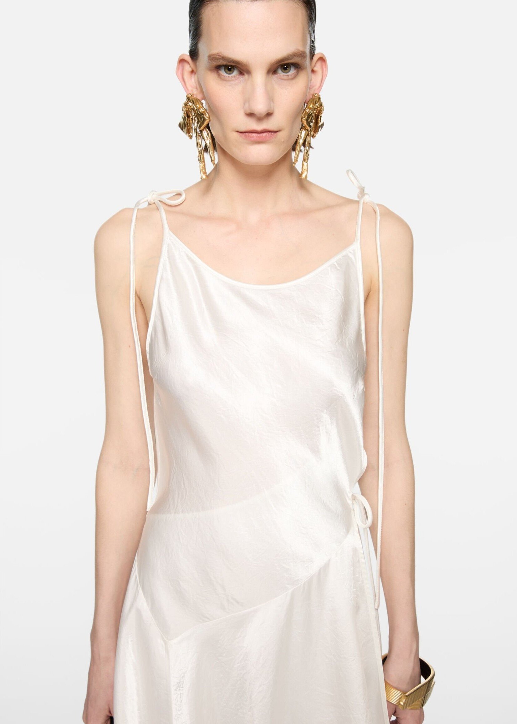 ACNE STUDIOS Acne studios satin lace dress ,white