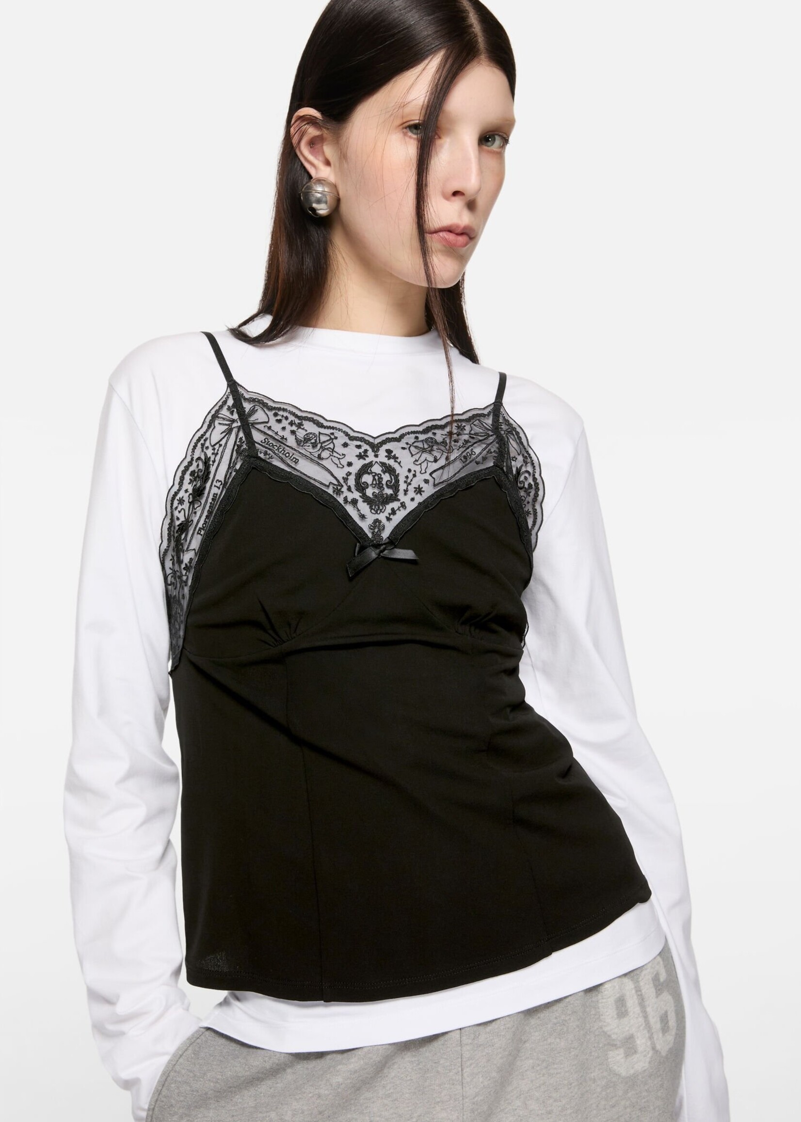 ACNE STUDIOS Acne Studios Lace Strap Blouse | Black 36