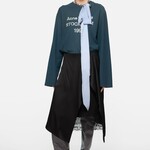 ACNE STUDIOS Acne studios layered satin skirt, black