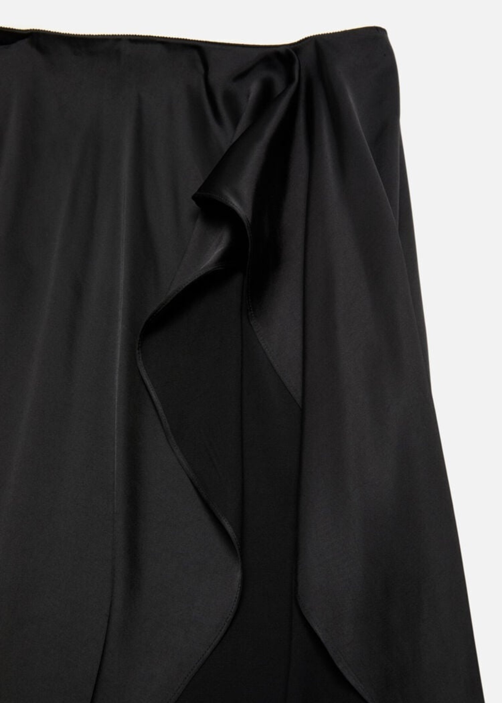 ACNE STUDIOS Acne studios layered satin skirt, black
