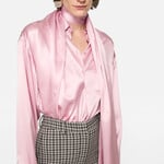 ACNE STUDIOS Acne studios layered satin blouse,pastel pink