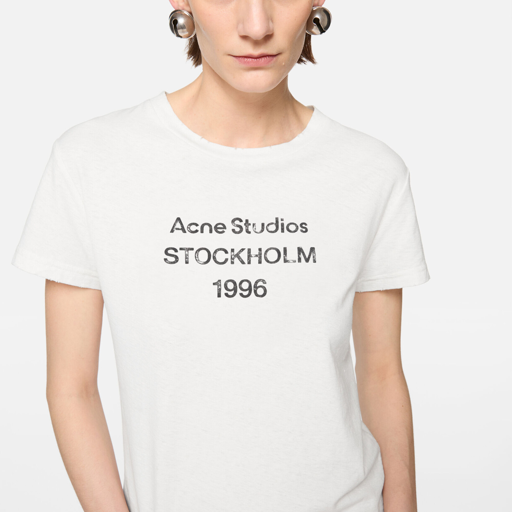 ACNE STUDIOS Acne studios logo t shirt ,off white