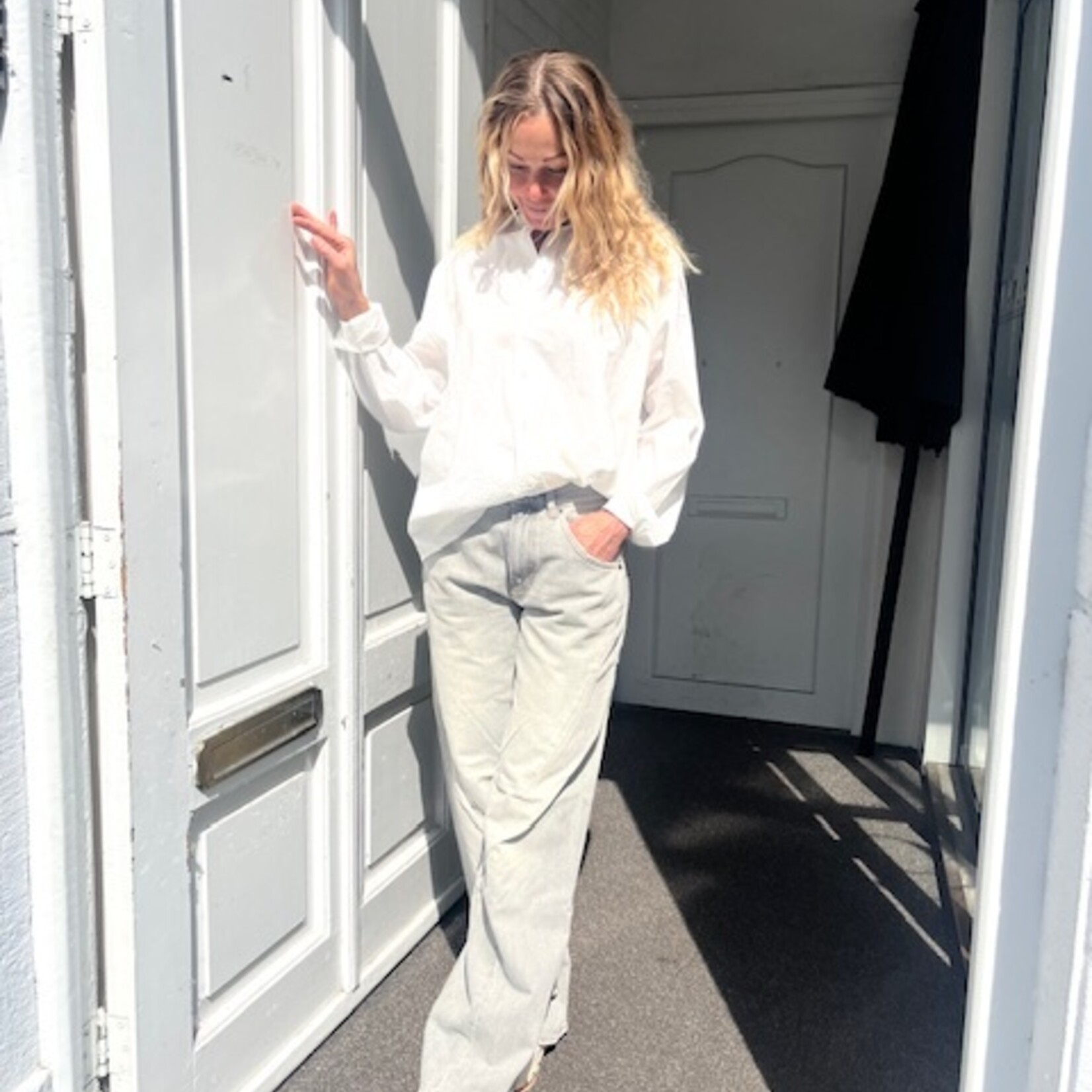 6397 6397 embroided uniform shirt,white