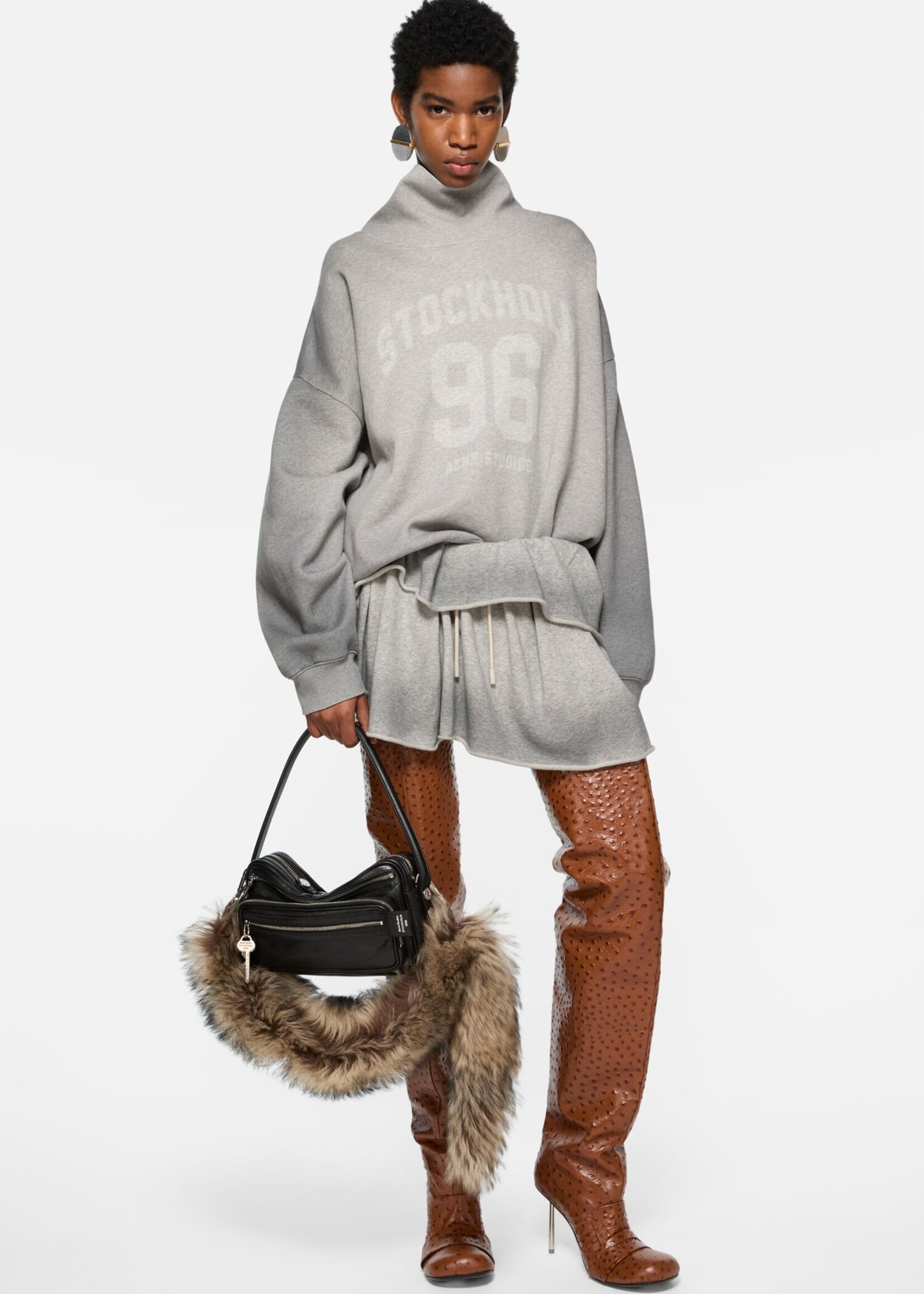 ACNE STUDIOS Acne Studios Fleece Skirt | Grey Melange