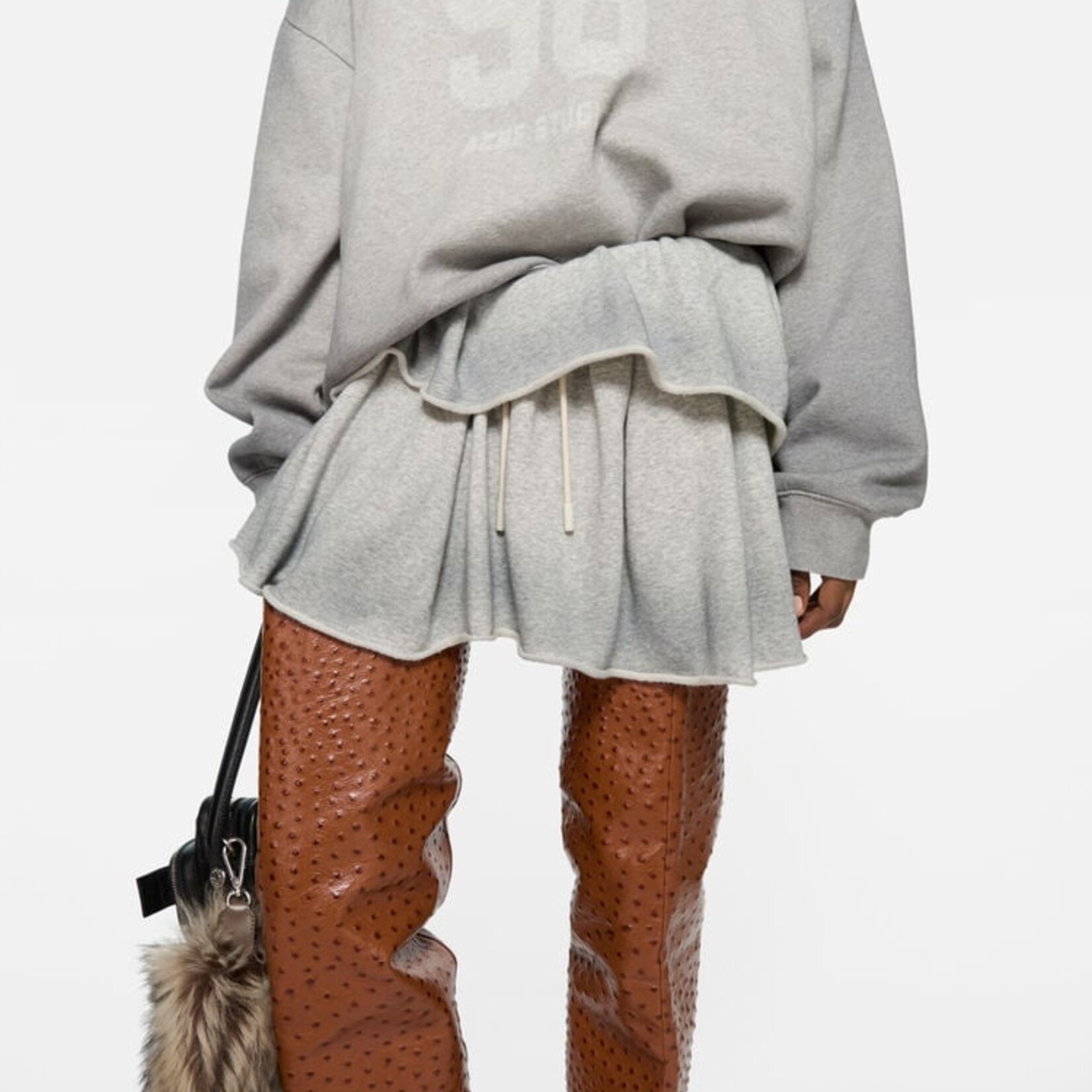 ACNE STUDIOS Acne studios fleece skirt ,grey melange