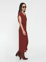 6397 6397 s-curve  dress,bordeaux