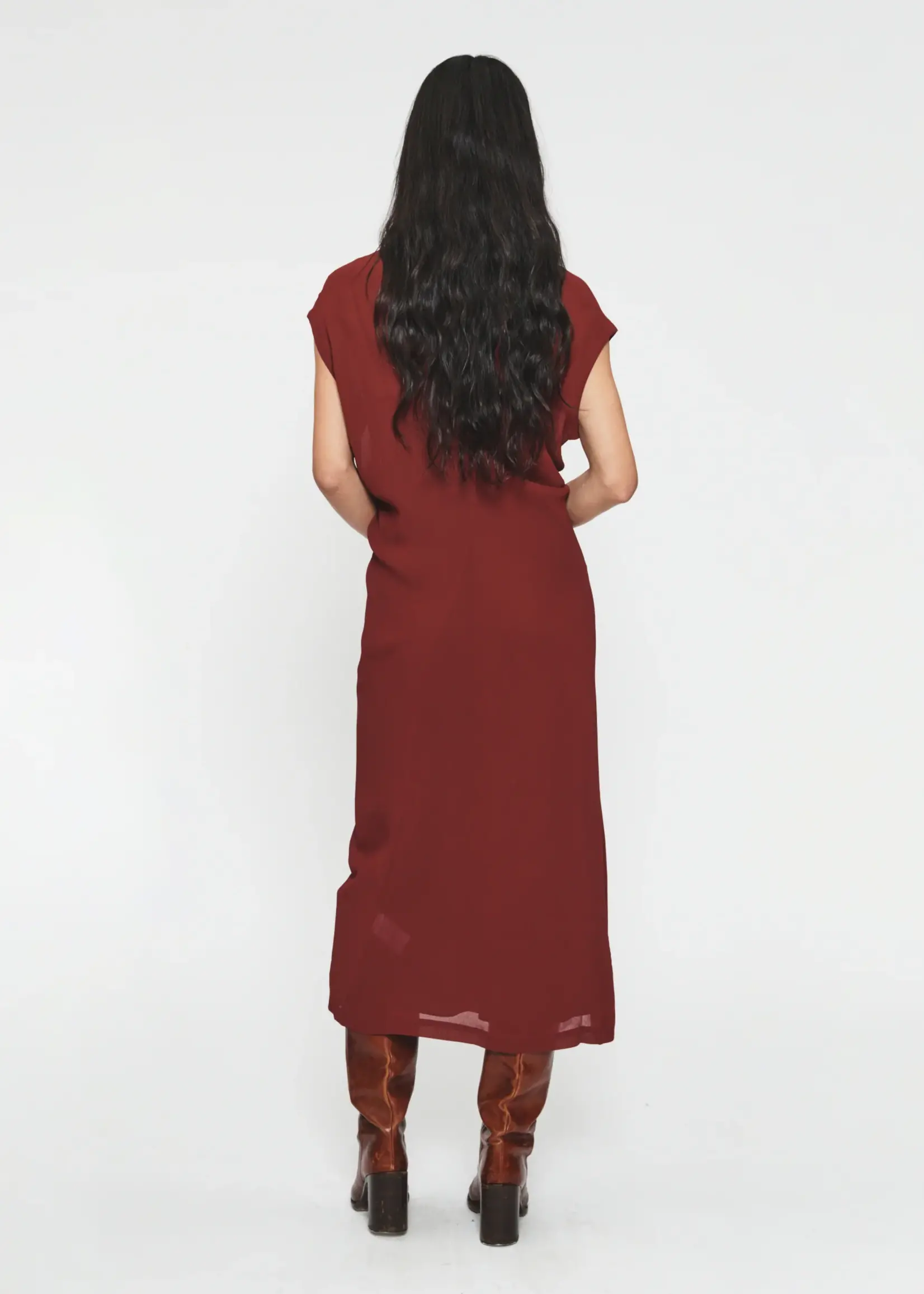 6397 6397 S-Curve  Dress | Bordeaux