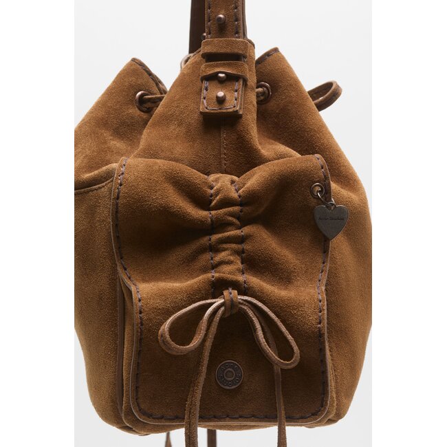 ACNE STUDIOS Acne Studios Multi Pocket Bucket Suede | Cognac Brown