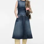 ACNE STUDIOS Acne studios layered denim midi dress,dark blue