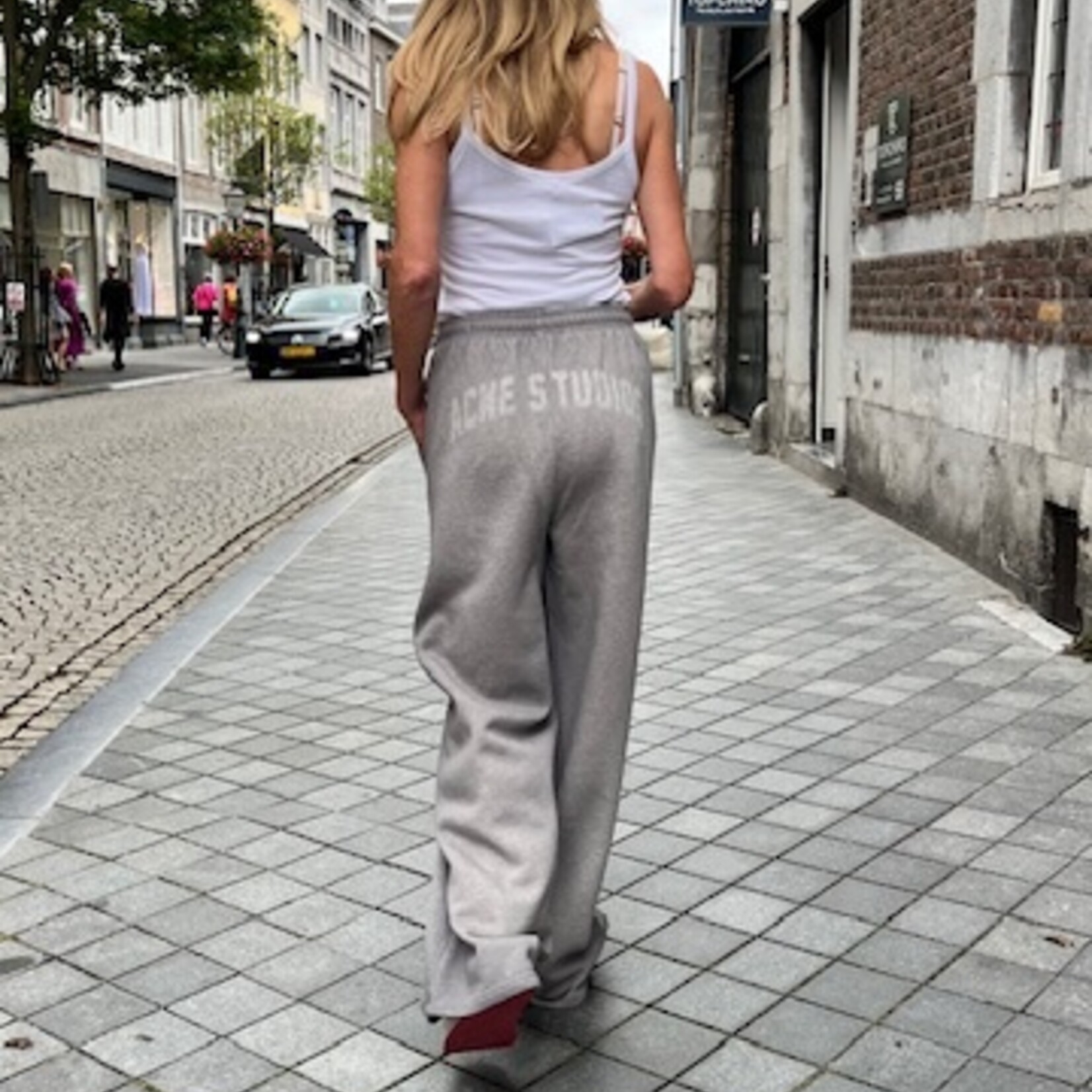 ACNE STUDIOS Acne studios cotton logo sweatpants,grey melang