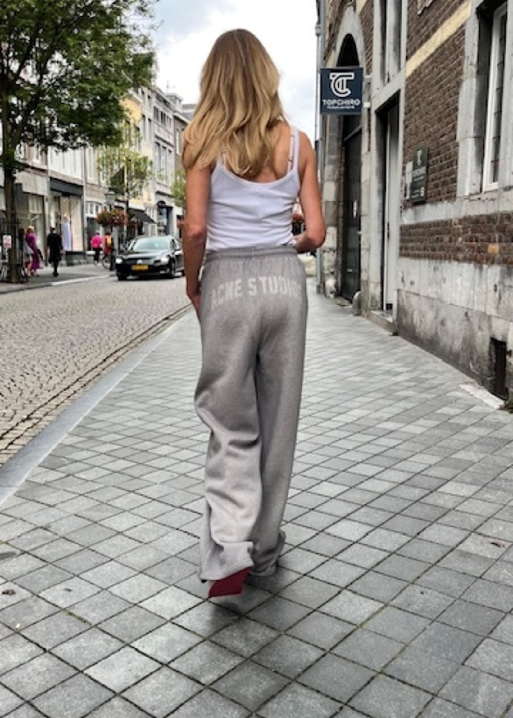 ACNE STUDIOS Acne studios cotton logo sweatpants,grey melang