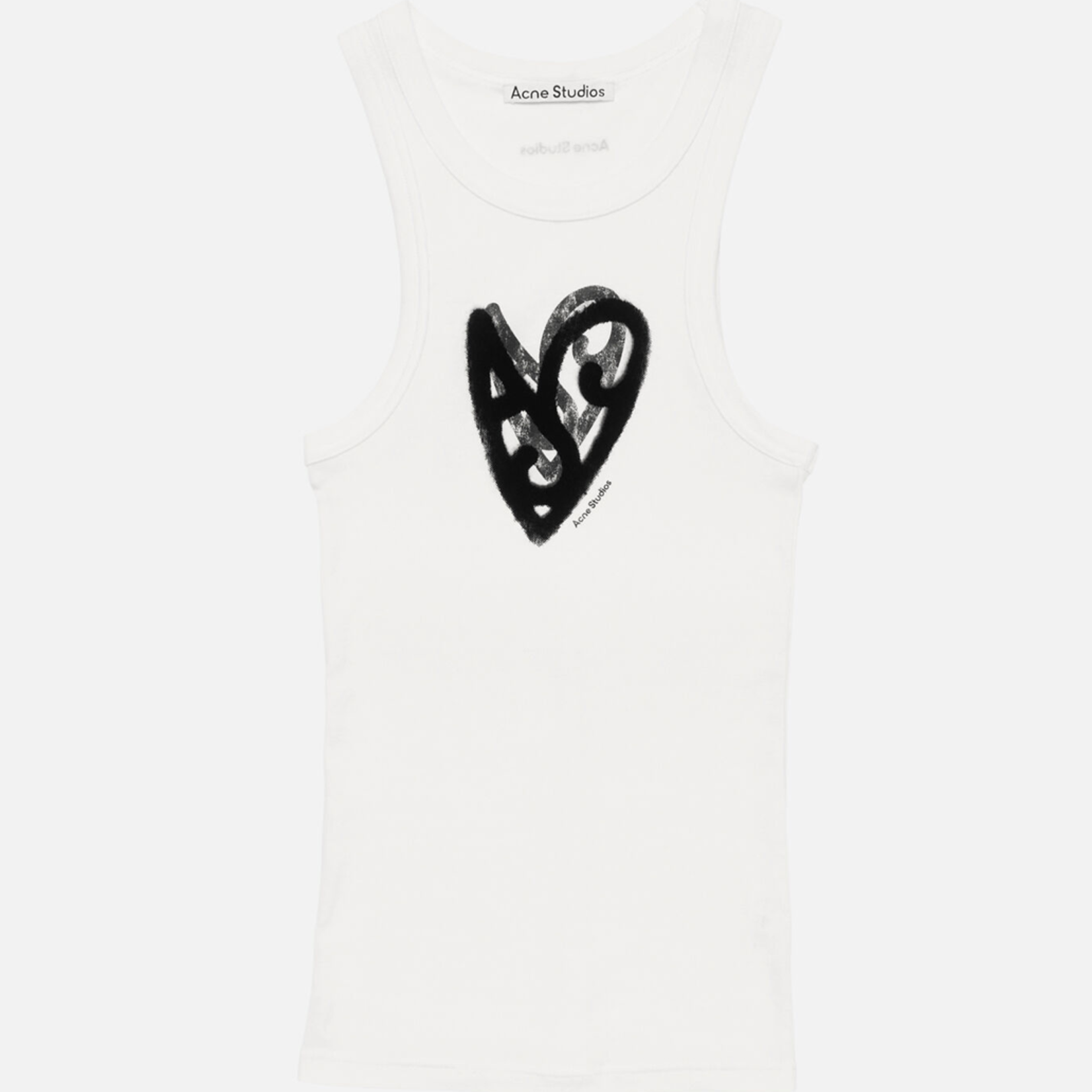 ACNE STUDIOS Acne studios logo tank top, white