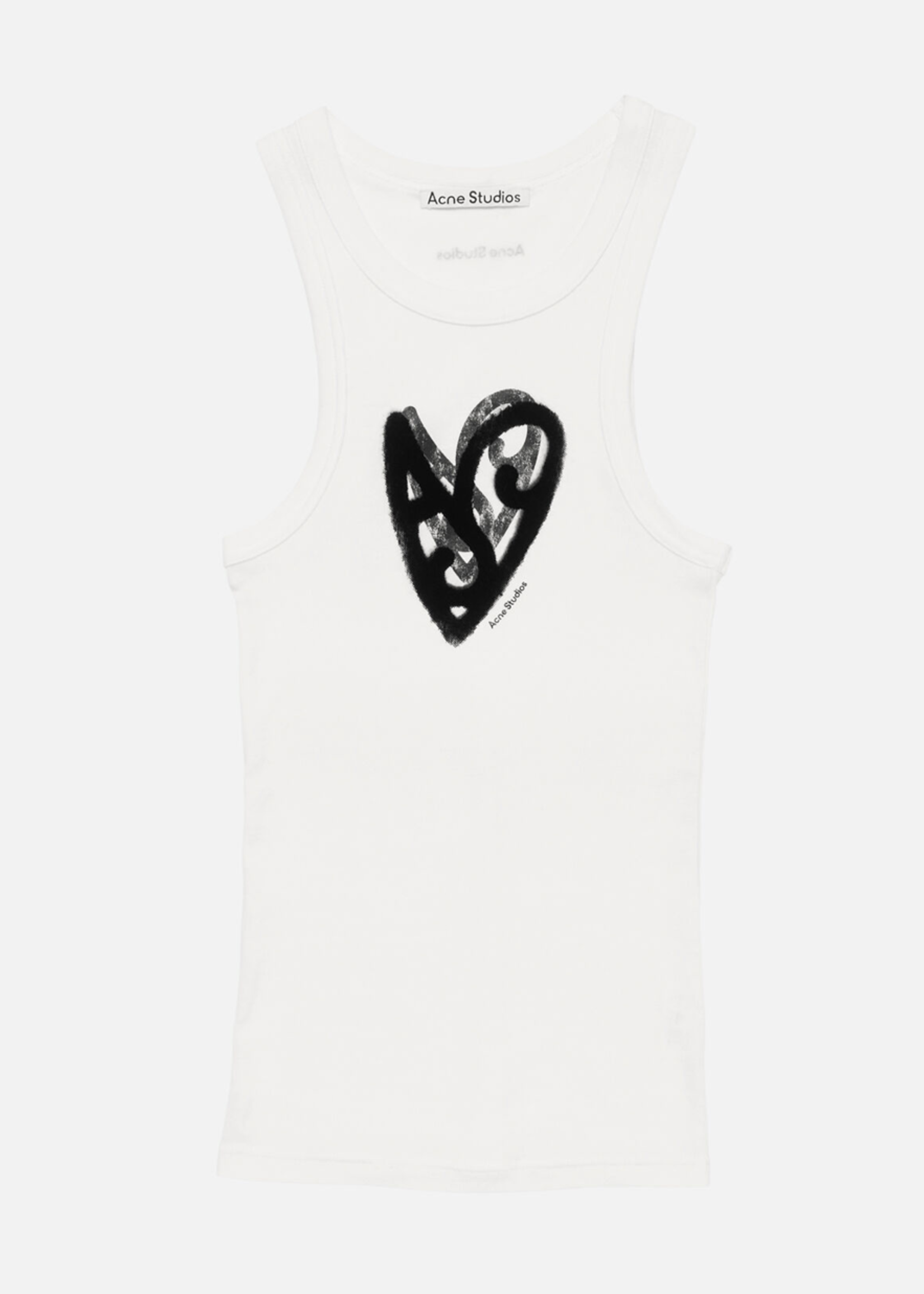 ACNE STUDIOS Acne studios logo tank top, white