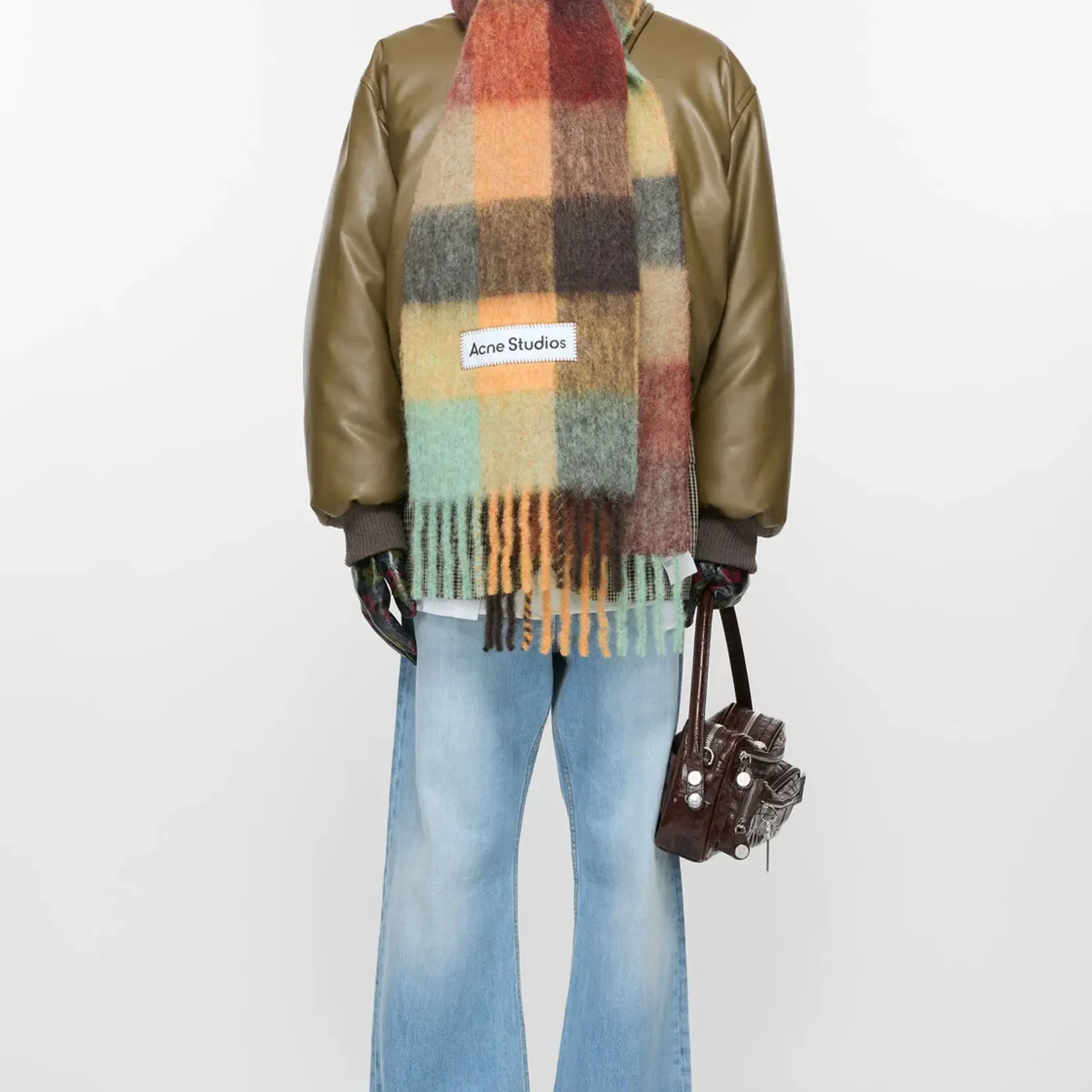 ACNE STUDIOS Acne Studios Scarf | chestnut/ brown / yellow/ green