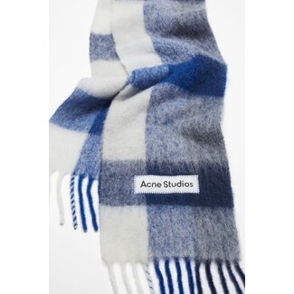ACNE STUDIOS Acne Studios Scarf | White/ Grey / Royal Blue