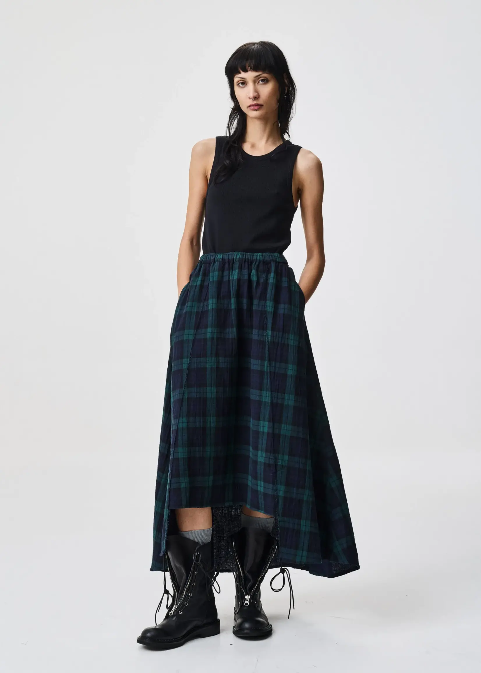 ADNYM Adnym Aya Kilt | Green Check